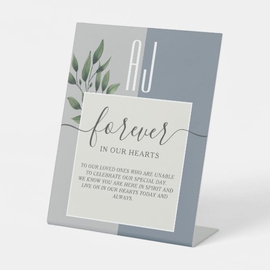 結婚記念テーブルペデスタル看板 台座サイン (正面)