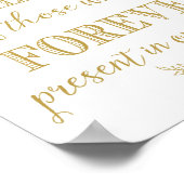 結婚記念テーブル 記憶のプリント ポスター (角)