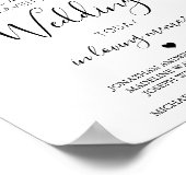 結婚記念パーソナライズされた天国 ポスター (角)