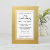 結婚記念パーティー50フェイクth金ゴールド・フォイル 招待状 (スタンド正面)