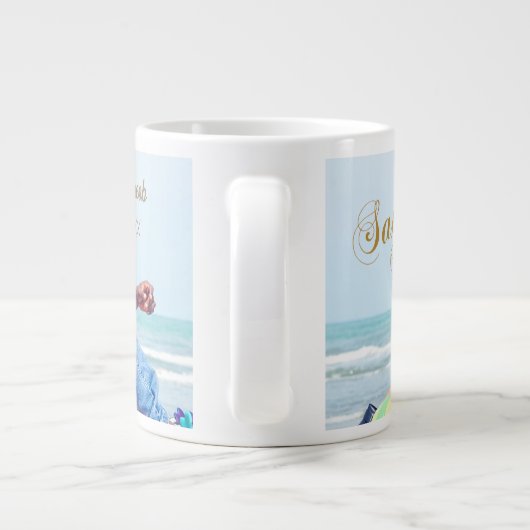 結婚記念フォトマグ ジャンボコーヒーマグカップ (裏面)