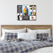 結婚記念写真コラージュChalkboard キャンバスプリント (インサイチュ (寝室))