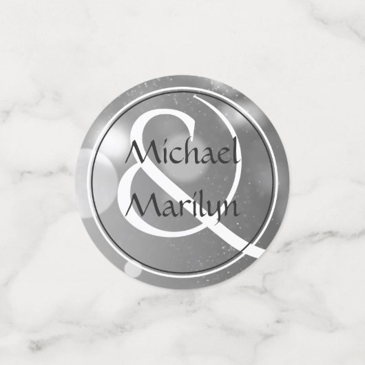 結婚記念写真シルバカスタムー コンフェッティ (スモール正面)