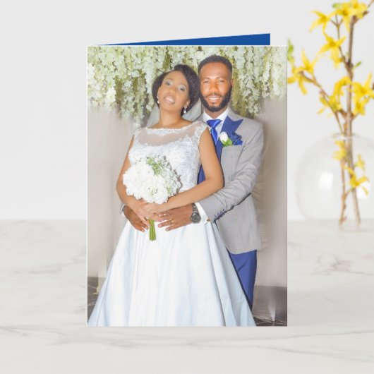 結婚記念写真 カード (黄色い花)