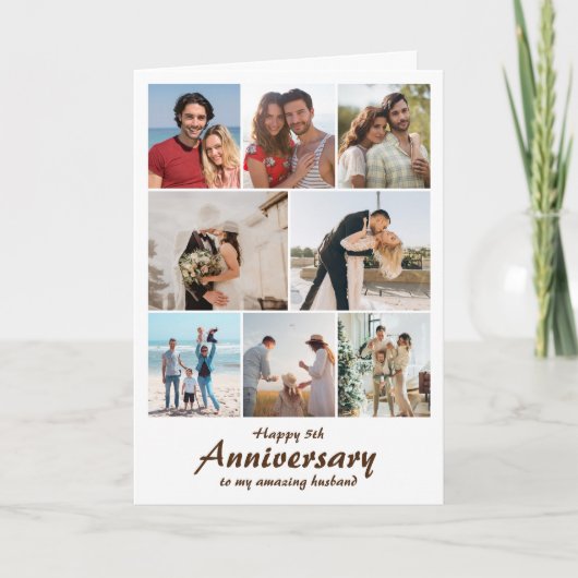 結婚記念写真 |コラージュパーソナライズされた カード (正面)