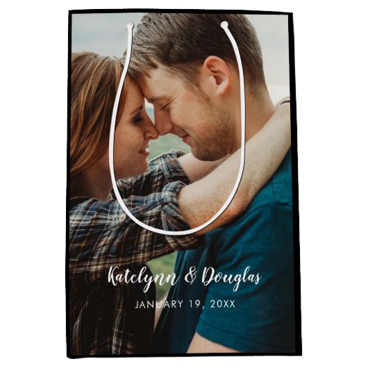 結婚記念写真 ミディアムペーパーバッグ (正面)