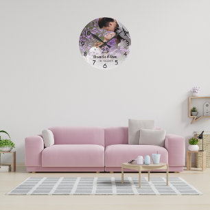 結婚記念写真 ラウンド壁時計