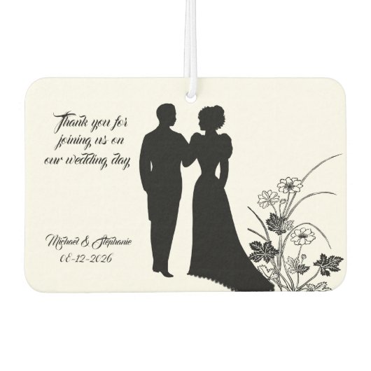 結婚記念品 カーエアーフレッシュナー (正面)