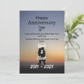 結婚記念日おめでとうございますのグリーティングカード 招待状 (スタンド正面)