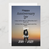 結婚記念日おめでとうございますのグリーティングカード 招待状 (正面/裏面)