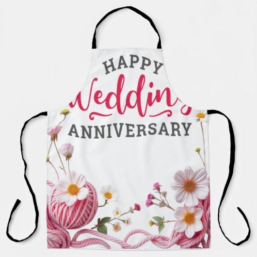 結婚記念日おめでとうございます エプロン (正面)