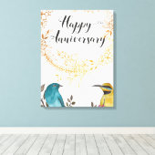 結婚記念日おめでとうございます キャンバスプリント (インサイチュ (ウッドフロア))