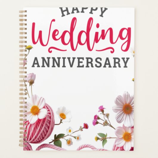 結婚記念日おめでとうございます  プランナー手帳 (正面)