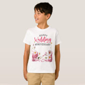 結婚記念日おめでとうございます Tシャツ (正面フル)