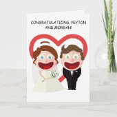 結婚記念日おめでとうアニメ・カップル カード (正面)