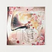 結婚記念日おめでとう壁画 #4 タペストリー (正面(横))