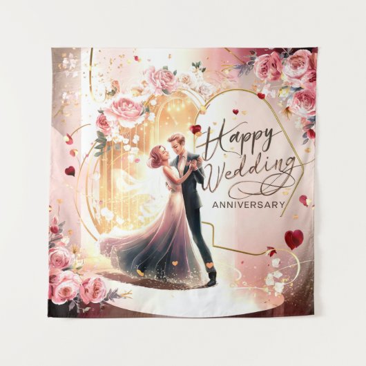 結婚記念日おめでとう壁画 #4 タペストリー (正面)