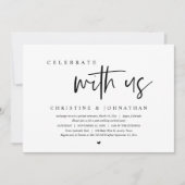 結婚記念日おめでとう、ご一緒にお祝いしましょう 招待状 (正面)