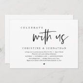 結婚記念日おめでとう、ご一緒にお祝いしましょう 招待状 (正面/裏面)