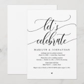 結婚記念日おめでとう！アフターパーティーのお誘い 招待状 (正面/裏面)