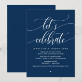 結婚記念日おめでとう！アロンアロン挙式パーティーのお誘い 招待状 (正面/裏面)