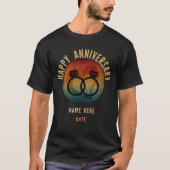 結婚記念日おめでとう ウェディング 恋愛 Tシャツ (正面)