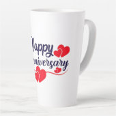 結婚記念日おめでとう カフェラテマグ (右アングル)