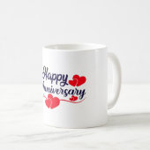 結婚記念日おめでとう コーヒーマグカップ (正面右)