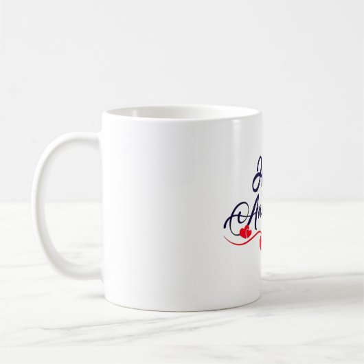 結婚記念日おめでとう コーヒーマグカップ (左)