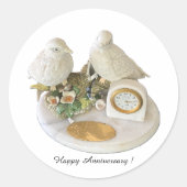 結婚記念日おめでとう ラウンドシール (正面)
