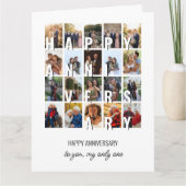 結婚記念日おめでとう 20 周年記念写真コラージュ カード (正面)