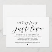 結婚記念日お忍びパーティー、何も豪華でなく愛だけ 招待状 (正面/裏面)