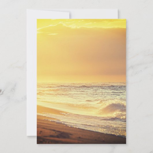 結婚記念日お祝いビーチサンライズ 招待状 (裏面)