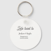 結婚記念日にお祝いしよう エレガントなパーティー名 日付 キーホルダー (裏面)