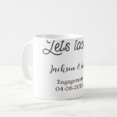 結婚記念日にお祝いしよう エレガントなパーティー名 日付 コーヒーマグカップ (正面左)