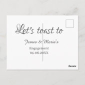 結婚記念日にお祝いしよう エレガントなパーティー名 日付 ポストカード (裏面)