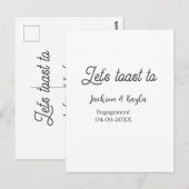 結婚記念日にお祝いしよう エレガントなパーティー名 日付 ポストカード (正面/裏面)