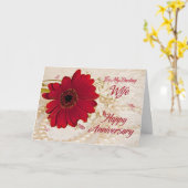 結婚記念日に妻へ、デイジーの花 カード (黄色い花)