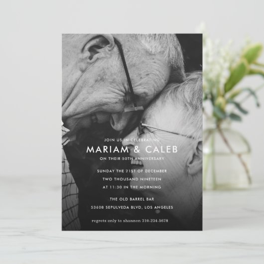 結婚記念日のお祝い写真 招待状 (スタンド正面)