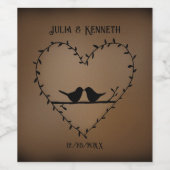 結婚記念日のお祝い ワインラベル (シングルラベル)