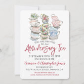 結婚記念日のお茶会 招待状 (正面)