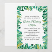 結婚記念日のご案内 ボタニカル トロピカル 招待状 (正面/裏面)