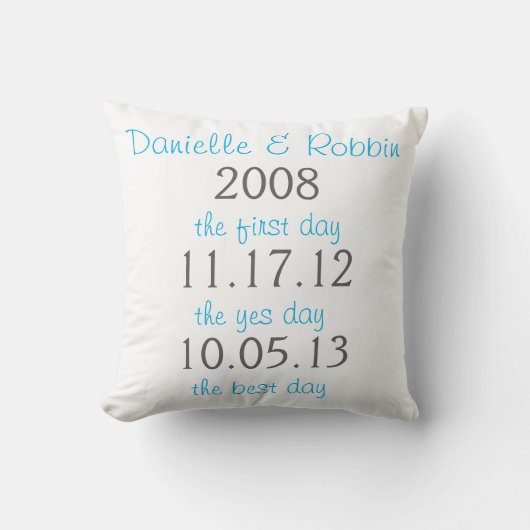 結婚記念日のための枕 クッション (正面)
