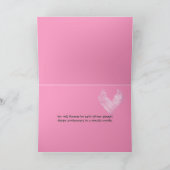 結婚記念日のための紙のハート カード (内部)