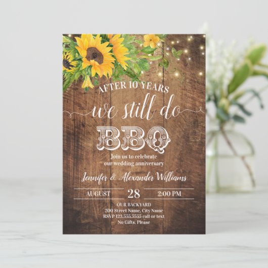 結婚記念日のひまわり 私たちはいまだにBBQをする 招待状 (スタンド正面)