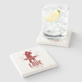 結婚記念日のカスタマイズ ストーンコースター (横)