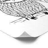 結婚記念日のカスタムギフトフクロウカップポスター ポスター (角)