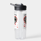 結婚記念日のカスタムハート写真コラージュ ウォーターボトル (右面)