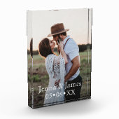 結婚記念日のカスタムメイドユニーク フォトブロック (左)