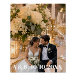 結婚記念日のカップルの写真 ポスター